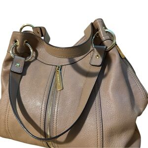 Michael Kors Tan Shoulder Bag with Pebbled Finish